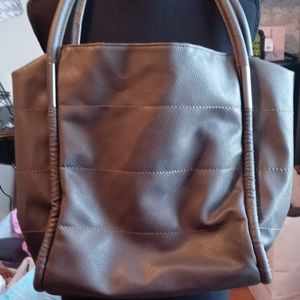 Neiman Marcus Gray Large Shoulder Bag